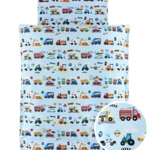 Nørgaard Madsens Sengetøj - Junior - Lyseblå m. Maskiner